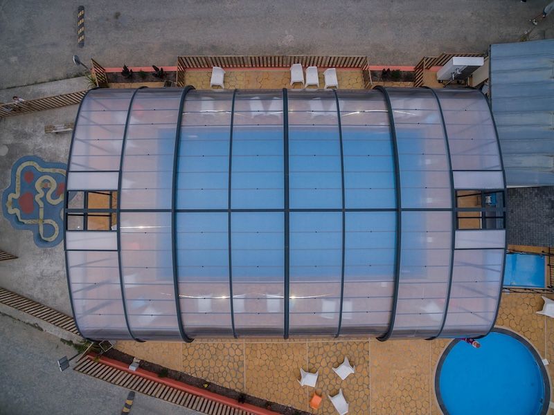 Commercial pool enclosure