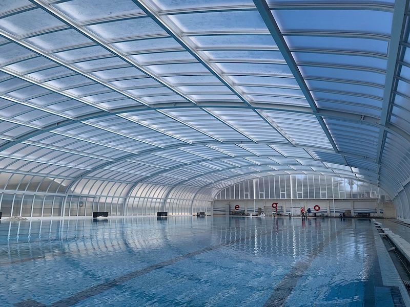 Commercial pool enclosure