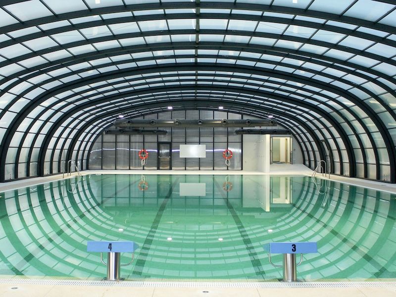 Commercial pool enclosure